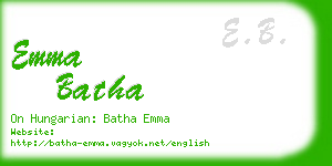 emma batha business card